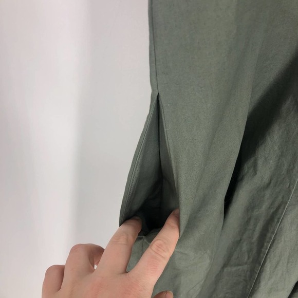 Amici by Baci Green Sleeveless Maxi Dress w/ Pockets Sz Large - Picture 4 of 6